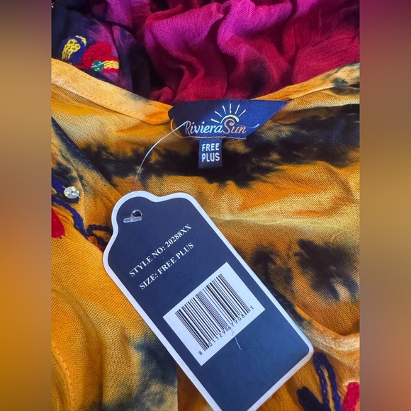 Riviera Sun one size plus tie dye dress nwt - Picture 8 of 8